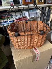 Wicker Dog Basket For Bicycle