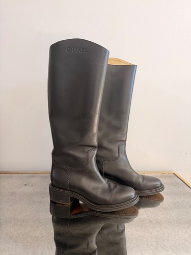 Chanel leather riding - chanel,