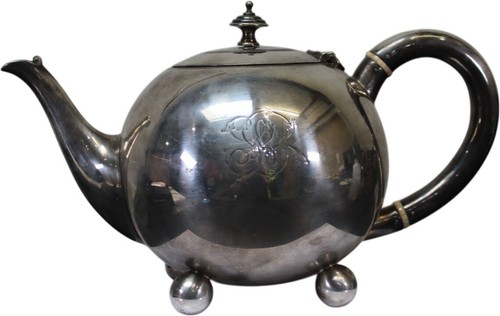 Silver coloured spherical - coloured,