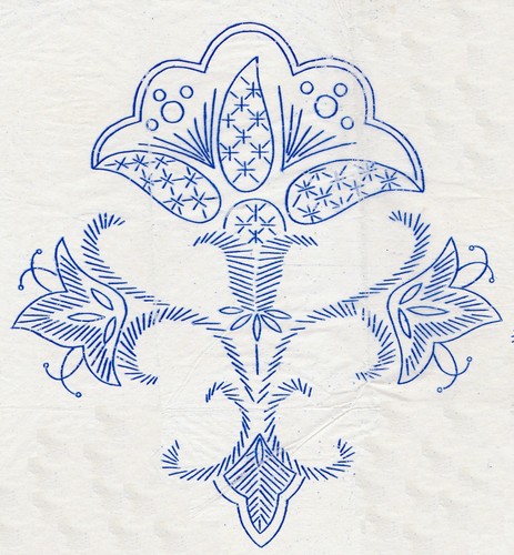 Vintage embroidery transfer - vintage,
