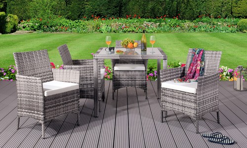 5pc rattan dining set - 5pc,