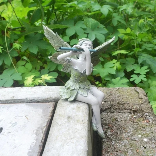 Flower fairy resin statue - flower,
