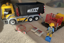 Playmobil 70444 Maxx7 Construction Truck with Tilting Trailer and Accessories