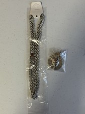 Iced Out Silver Tone Cuban