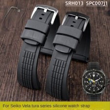26mm For Seiko Velatura Series SRH013 Ultra Silicone Watch band Waterproof Strap