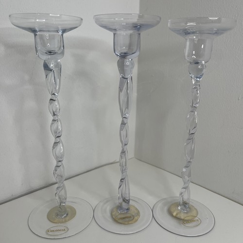 Twisted stem glass candle - twisted,