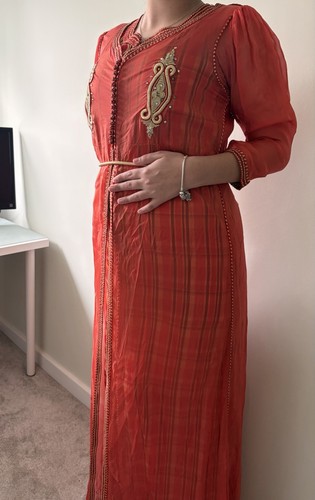 Moroccan orange kaftan comes - moroccan,