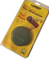 Lansky The Puck Blade Sharpener Dual Grit Grinding Stone Axe Machete Mower Tool