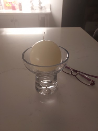 Hand made stem ball candle - m&s,