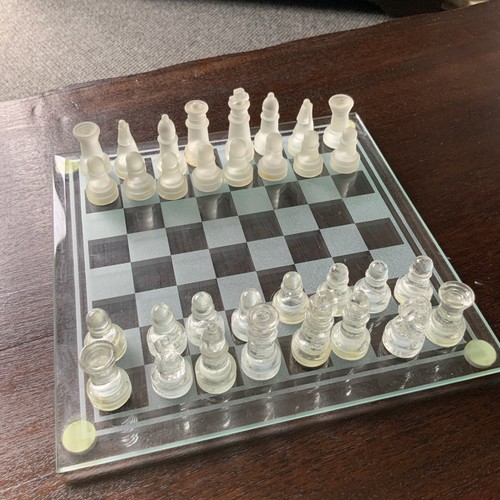 Fabulous small glass chess - glass,