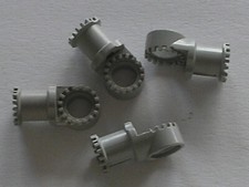 4 x LEGO Technic 4273a Old Gray Axle Pin Connector Toggle Joint Toothed