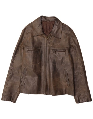 Vintage mens leather jacket - leather,