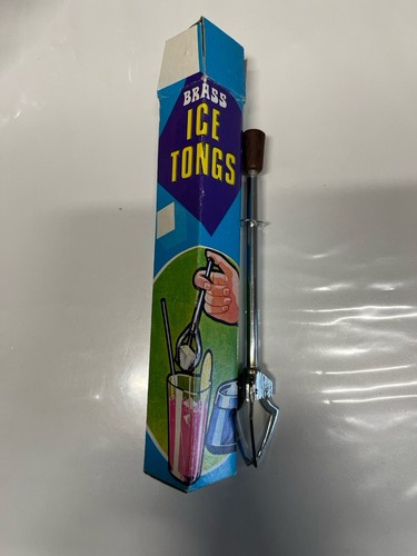 Vintage ice tongs boxed - tongs,