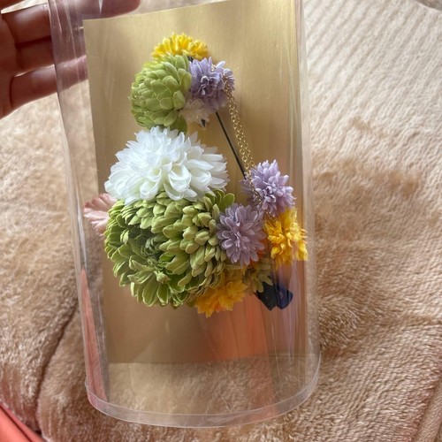 Yellow flower hair ornament