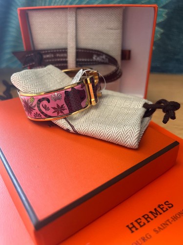 Hermès clic enamel bracelet - hermès,