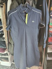Lacoste Women's Navy Blue Polo Sport Dress Size 34 Short Sleeve Logo Cotton