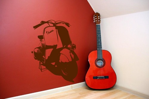 Classic vespa wall sticker - vespa,
