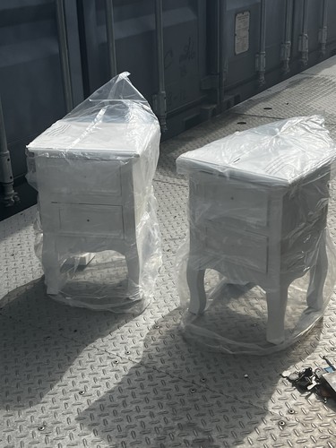 Pair ornate white french - pair,