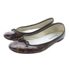 Repetto Tortoiseshell Pattern Patent Flat Ballet Shoes Brown /Sr Ladies