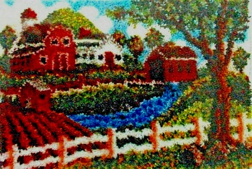 Latch hook rug kit - latch, "heritage