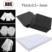 ABS Plastic Sheet - Plastic Plate Board White DIY Model 0.5mm 1mm 1.5mm 2mm 3mm