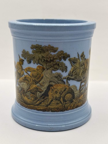Old blue pictorial prattware - pictorial,
