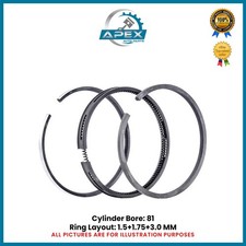 AUDI 80 100 S2 RS2 QUATTRO 1.8 2.2 ENGINE ADU DS PISTON RINGS SET 026 198 151 B