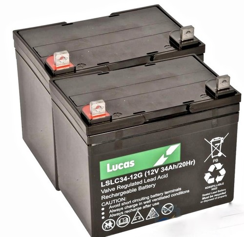 Pair lucas 12v 34ah - a,