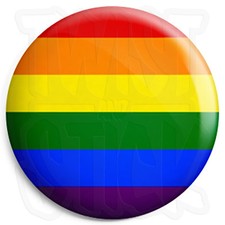 Rainbow Flag - 25mm Button Pin