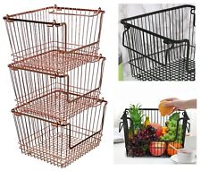 Vegetable Rack Fruit wire Stacking Storage Basket Kitchen Stand 1, 2, 3 Tier
