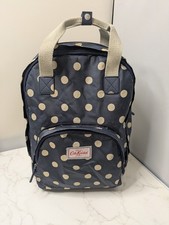 Cath Kidston navy and beige spot oilcloth Backpack with Laptop Section. 