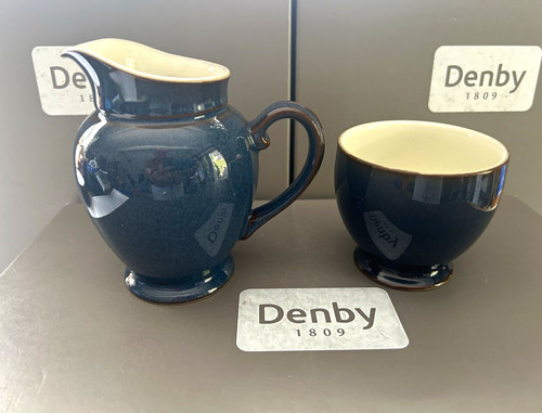 Denby boston blue cream - cream, jug