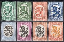 Finland Lions 1927-1929 WM Posthorn Water Mark Model M17 Mint MNH Stamp Set