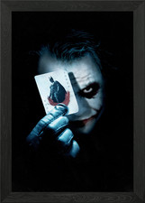 Joker with Batman card Framed