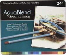Crafters Companion Spectrum Noir AquaBlend Naturals Artists Watercolour Pencils