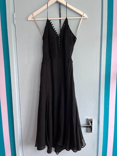 Vintage y2k black silk halter - y2k,