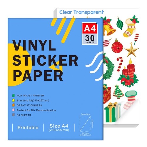 Printable clear vinyl sticker - printable,