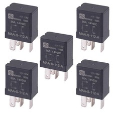 5x 12V Micro Automotive Relay