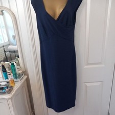BRAVISSIMO DRESS SIZE 14 CURVY REALLY CURVY/ NAVY / MID