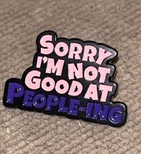 BUY 2 GET 1 FREE Funny Introvert Enamel Pin – Anti-Social Badge – Sarcastic Gift