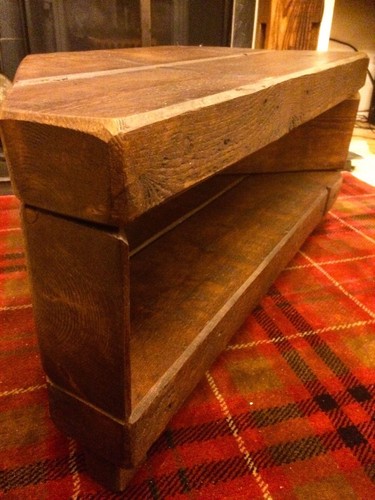 Corner rustic pine unit - pine, tv