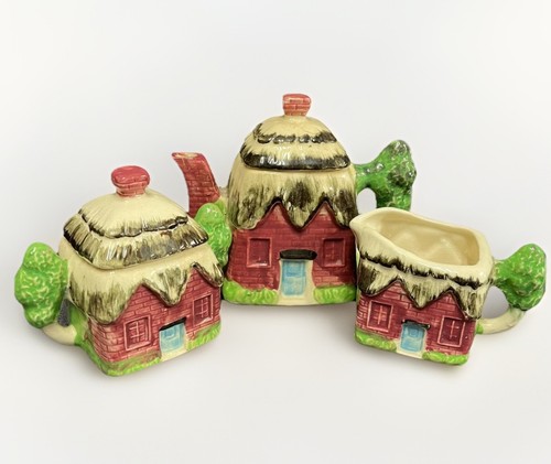 Vintage ceramic tea set - vintage,