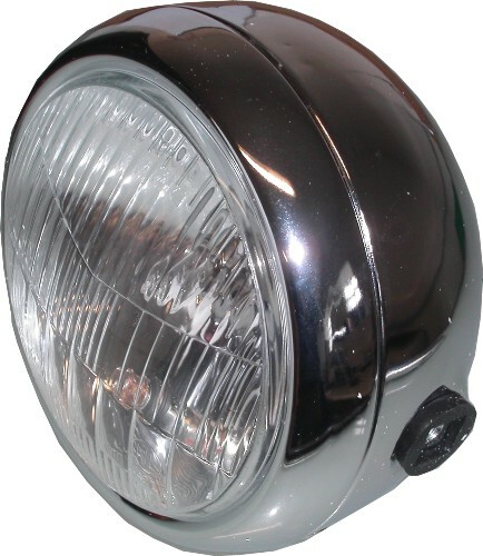 Headlight round chrome - headlight,