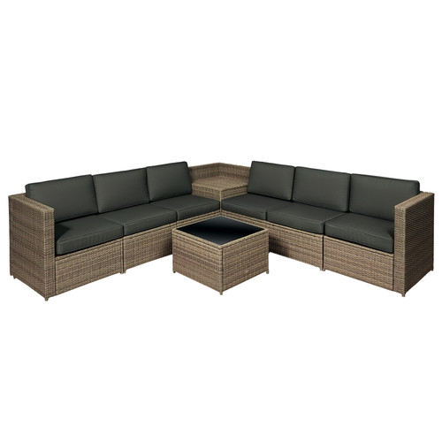 Outsunny 8pcs patio rattan - 8pcs,