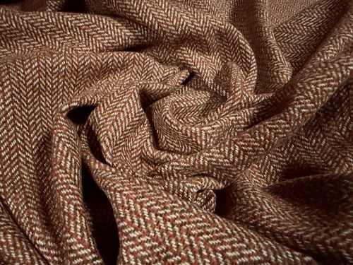 Heavyweight wool tweed fabric - wool,