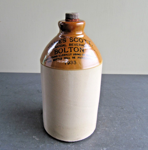 Stoneware flagon two tone - stoneware,