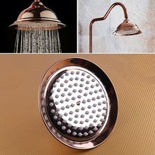 8" Round Bath Rainfall Shower Head Bathroom Rain Sprayer Rose Gold Copper ln
