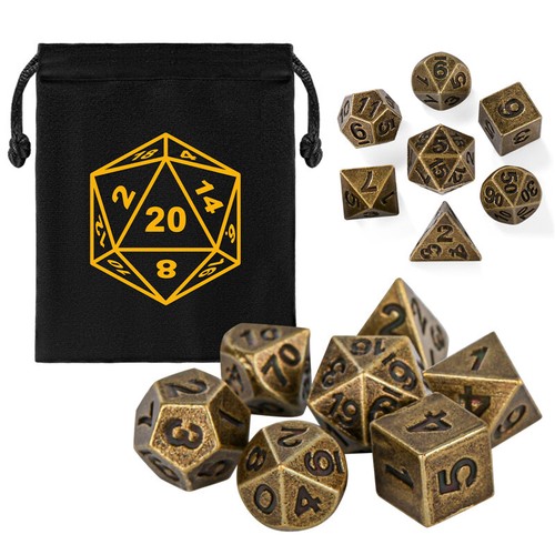 7pcs mini polyhedral metal rpg - polyhedral,
