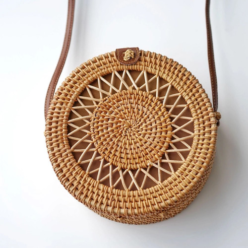 Rattan shoulder bag - for, women