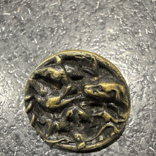 Antique picture button hound - antique,